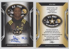 2016 Leaf US Army All-American Bowl Tour Black /15 Shaquille Quarterman Auto