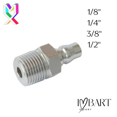 INNESTO MASCHIO JAPAN Attacco Rapido Compressore Aria Compressa 1/8 1/4 3/8 1/2 - Immagine 1 di 4