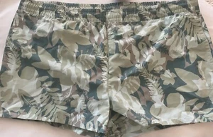 Damen Badeshorts Gr. XXL grün tropisch Blumen Taschen Eddie Bauer Neu mit Etikett - Bild 1 von 8