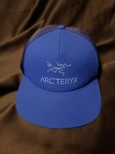 Arcteryx Hat Mens Logo Trucker Flat Cap Vitality Blue Snapback Baseball Cap Mesh