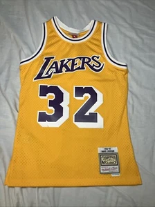 Vintage Mitchell & Ness Hardwood Classics LA Lakers Magic Johnson 32 Trikot SM - Bild 1 von 5