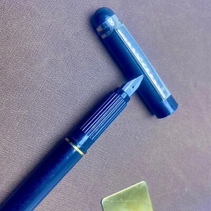 PLUMA ESTILOGRÁFICA WALKER VINTAGE AÑOS 70 CROMADA - Imagen 1 de 3