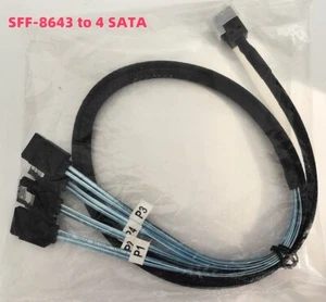 Internal HDD Mini SAS Cable SFF-8643 To 4 SATA Connect to Hard Drive 1M - Picture 1 of 3
