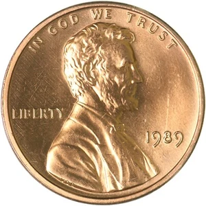 1989 P Lincoln Memorial Penny BRILLIANT UNCIRCULATED - Picture 1 of 1