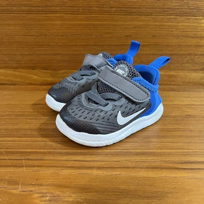 Nike Free RUN (TD) AH3453-005 Gray/Blue-White 3C Toddler Baby Shoes - Image 1 of 4