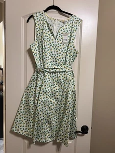 Boden Sleeveless Dress Lemon Lime, Size 16 - Picture 1 of 7
