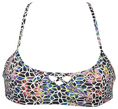 ARENA Mujer Rulebreaker Bandeau Be, Negro Multi-Amarillo Estrella, XX-Pequeño Foto 1 de 4