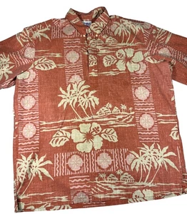 Reyn Spooner Shirt Mens 2XL Aloha Hawaiian Popover Long Sleeve Reverse Print - Picture 1 of 7