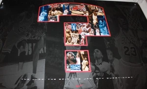 Vintage Chicago Bulls Michael Jordan Any Questions 1995 Nike Poster 23” X 34.5” - Picture 1 of 10
