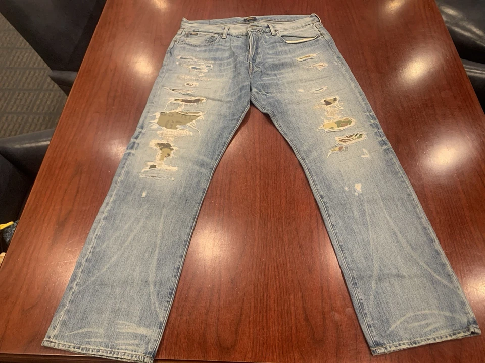 Polo Ralph Lauren Men's Jeans 36x32 Slim Jeans Patch Work - Image 1 of 4