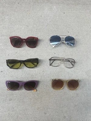 Lote de 6 Gafas de Sol Ray-Ban Vintage Retro Aviador Ojo de Gato Estilos Mixtos COMO ESTÁN Foto 1 de 4