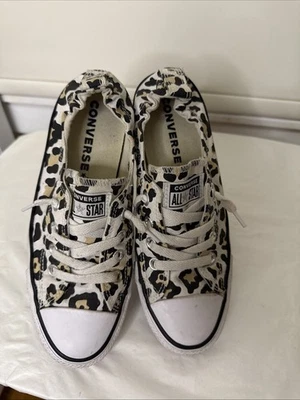 Converse All Star Animal Leopard Print Slip On Casual Sneakers Womens 8 - Image 1 of 4