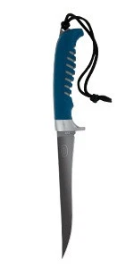 Cuchillo de filete Buck Knives 225 Silver Creek grande 9" mango azul recubierto de titanio Foto 1 de 1