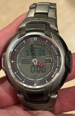 Casio Protrek PRG-60 Triple Sensor Baro Comp Alti Ana Digi Watch 2767 Read Desc. - Image 1 of 4