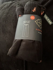 PANTALONE DA NOTTE ST. JOHN'S BAY uomo GRANDE E ALTO 5XL flanella nero con stampa volpe - Foto 1 di 3
