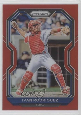 2021 Panini Prizm Red Prizm Ivan Rodriguez #2 HOF - Image 1 of 2