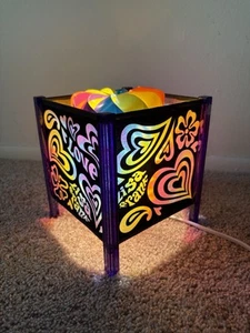 Vintage Rare Lisa Frank Lamp VIDEO Motion Reflection Love Color Rotating - Picture 1 of 16