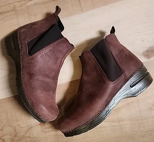 Gr. 39 Sanita Hudson Chelsea-Stil Stiefelette dunkel braun Leder dänischer Clog gebraucht, in einwandfreiem Zustand - Bild 1 von 13