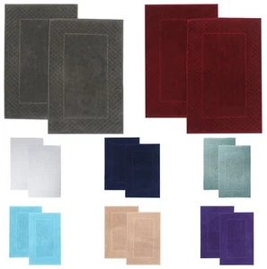 Luxury Bath Mats Set, 1000 GSM Bathroom Mats, Soft Lint Free 100% Combed Cotton - Picture 1 of 68