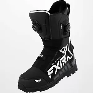 NEW FXR ELEVATION DUAL BOA SNOWMOBILE BOOTS, BLACK, MENS SIZE 12 / EURO 46 - Picture 1 of 4