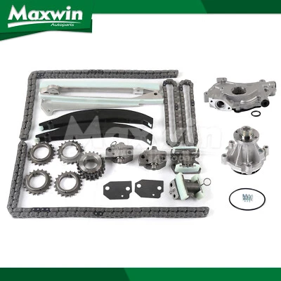 Kit de cadena de distribución Fit 02-04 Lincoln Navigator 5,4 L con bomba de aceite de agua 21 mm de entrada Foto 1 de 4