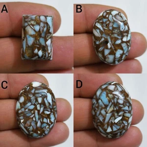 Awesome Fine Copper Larimar Mix Shape Cabochon Loose Gemstone Jewelry For Making - Picture 1 of 13