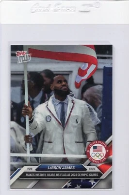 2024 Topps NOW Olympics LeBron James #4 Team USA In Hand! - Image 1 of 2