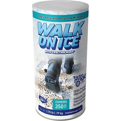 Traction Magic Walk on Ice para nieve y hielo agarre para tracción, lata de 1,75 lb Foto 1 de 4