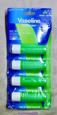 Vaselina Lip Therapy Aloe Vera - 0,16 oz cada uno - CADUCIDAD 10/26 - PAQUETE DE 4 SELLADO Foto 1 de 2
