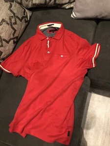 Herren Ted Baker Poloshirt Größe 5 Rot - Bild 1 von 2