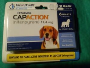 PetArmor Capaction Oral Flea Treatment for Small Dogs (2-25 lbs), Fast Acting, 6