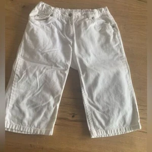 Hanna Andersson Bermuda Shorts White Girls 12 Preloved - Picture 1 of 7