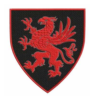 KNIGHTS TEMPLAR SEAL iron-on PATCH embroidered CRUSADES RELIGIOUS MILITARY BLACK - Image 1 of 4