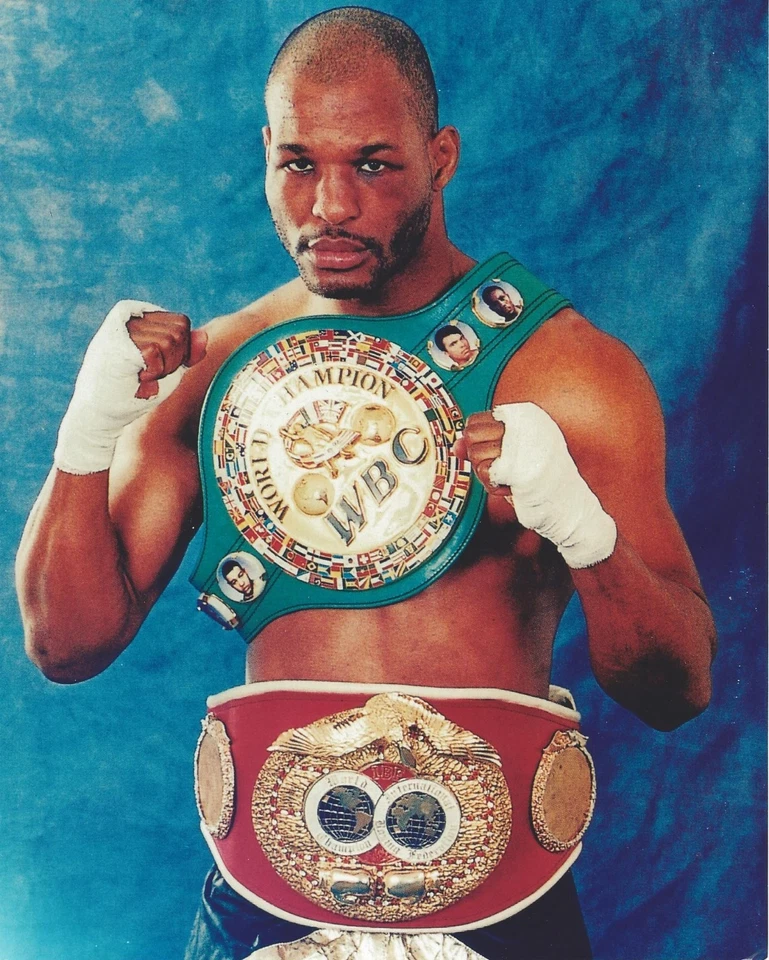 BERNARD HOPKINS 8X10 PHOTO BOXING PICTURE WITH BELT - Image 1 of 1