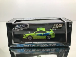 FAST&FURIOUS 86203 BRIAN'S 1995 MITSUBISHI ECLIPSE -GREEN 1:43- HIGH QUALITY IB - Imagen 1 de 6
