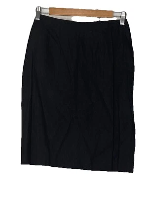 Rafaella Petites Mujer’s Falda Lápiz Negro Lino Algodón Hasta la Rodilla Talla 8 Foto 1 de 4