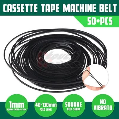 Square Belt Rubber Drive For Cassette Deck Player Recorder Repair Replacement - image 1 of 4