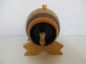 BOTTICELLA VERNICIATA DECORATA LUSSO + SUPPORTO + SPINA ANNI '80 - Picture 1 of 3