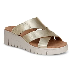 Vionic Uptown Sunset Women's Orthotic Supportive Slide Sandal Gold - 13 Medium - Picture 1 of 6