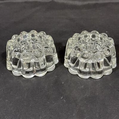 Conjunto De 2 Princess House 3-Way Acanalado Festoneado Vela Soportes #438 - Imagen 1 de 4