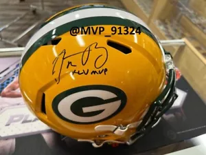 Fanatics Authentic Aaron Rodgers Autogramm F/S Replica Packers Helm mit SB MVP - Bild 1 von 3