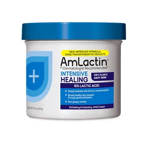 AmLactin Intensive Healing Body Cream 12 Oz Exfoliating Moisturizer AHA 15% - Picture 1 of 7