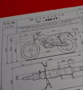 MOTO TGM 400 TT 1981 Scheda Omologazione ASI FMI DIAGRAM Hiro Sammy MILLER - Foto 1 di 5