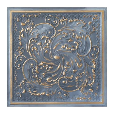 Plastic ceiling tiles Decorative Wall Panel wainscoting PL62 Smoked gold 10pcs - Image 1 of 4