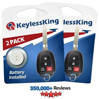 2x Remote Key for 2013 2014 2015 2016 2017 Toyota Highlander Rav4 GQ4-52T H Foto 1 de 4