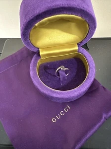 GUCCI 18K 750 SOLID Gold Double G Genuine ITALY  Ring Size 8 W/box & Bag R: $850 - Picture 1 of 8