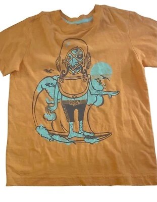 Camiseta Crazy 8 Niños Manga Corta Talla Pequeña 5-6 Surf Buceo Naranja  Foto 1 de 2