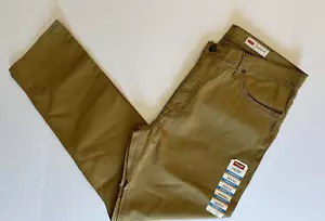 Wrangler Mens Straight Fit Pants w/stretch sz 36 x 32 Canvas Beige - Tan NEW - Picture 1 of 7
