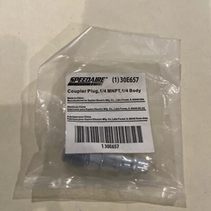 Speedaire Quick Connect Coupler Steel Plug 1/4" Body x 1/4"-18 MNPT 30E657 - Picture 1 of 2