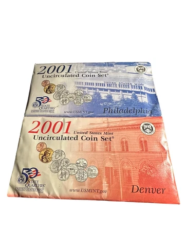 2001 United States Mint P & D Uncirculated Coin Sets Cover